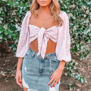 NWT floral crop top